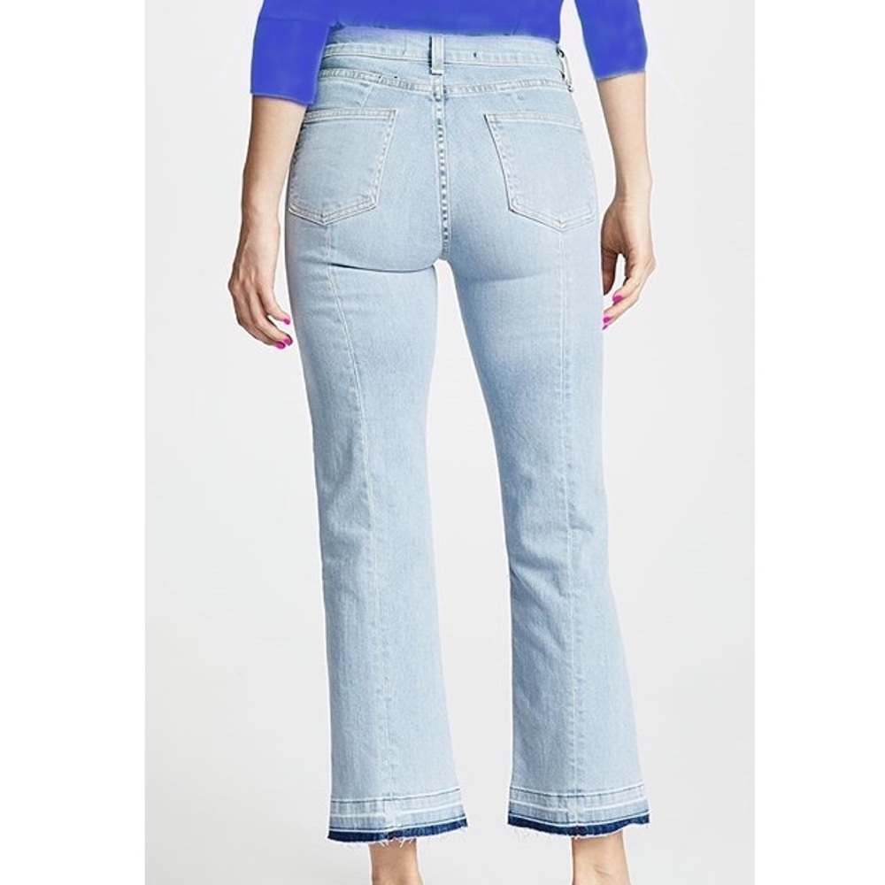 Veronica Beard Jackie 10” In Sky W/Fray Straight Leg Jeans Size 25 EUC - Picture 3 of 13